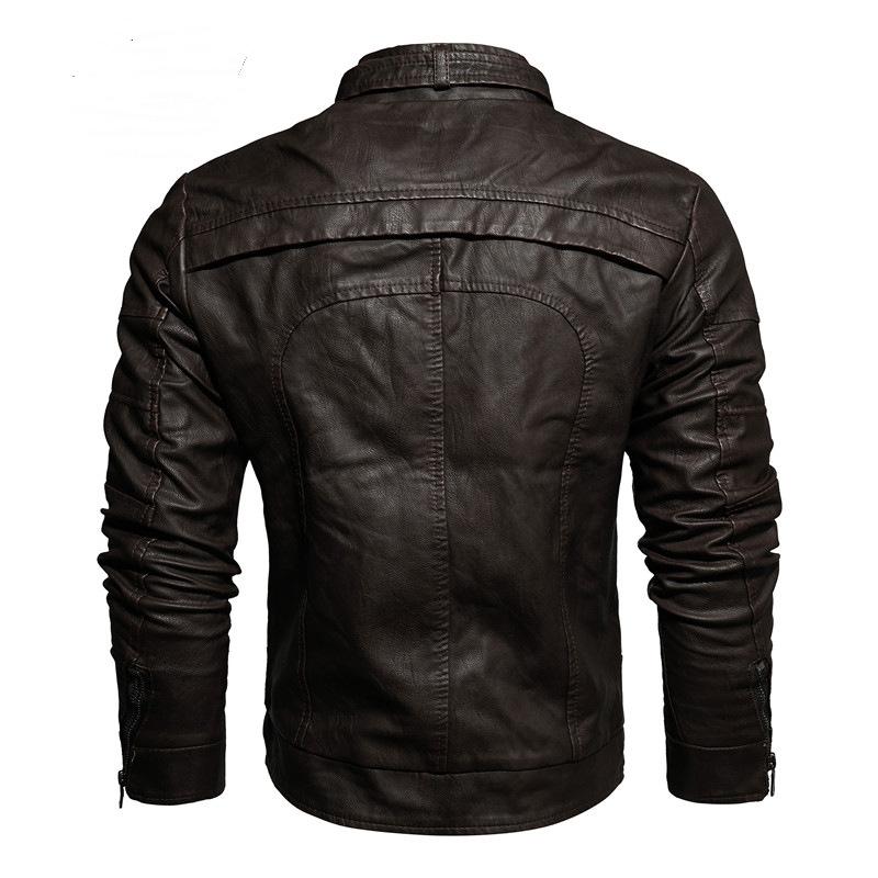 Autumn Winter Men Pu Leather Jackets Men Vintage Leather Jacket Male Trend High Quality Brand Pu Coat Man Casual Motor Biker Outerwear