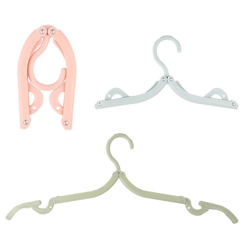 Compact Telescopic Foldable Hanger - Multifunctional Mini Plastic Hanger for Dorms and Travel