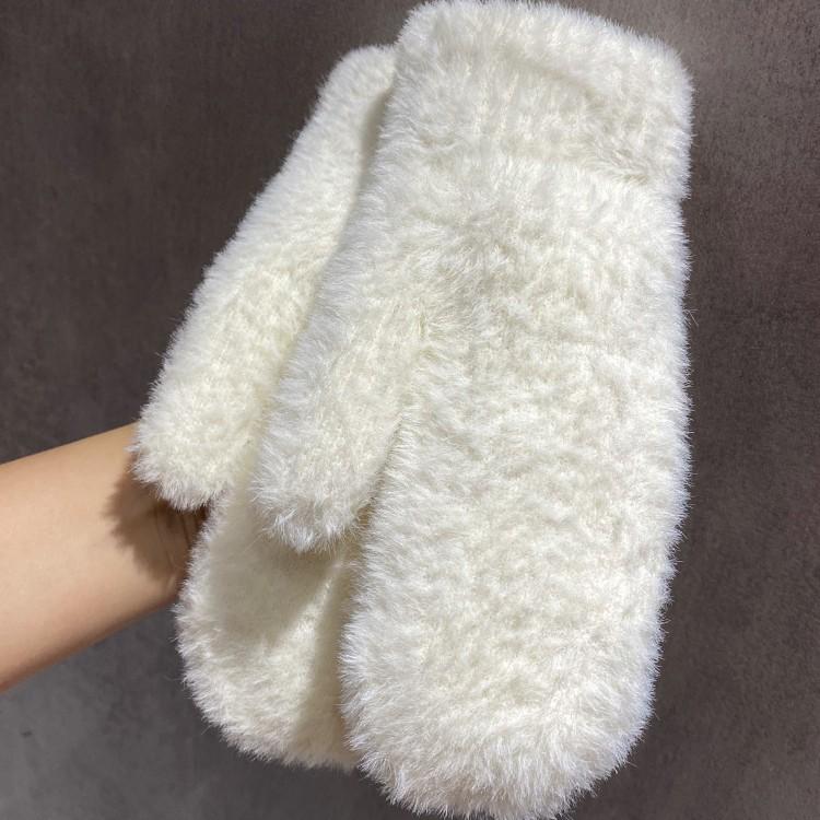 Winter Niedlich Koreanischer Stil Student Plüsch Gestrickt Radfahren Kältefest Paar Plus Samt und Verdickung Um Warm zu Halten im Herbst und Winter