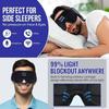 Light-blocking eye mask with earphones and headphones for a restful sleep. Lightweight, 3D design with music function. Perfect for naps, naps, and tra