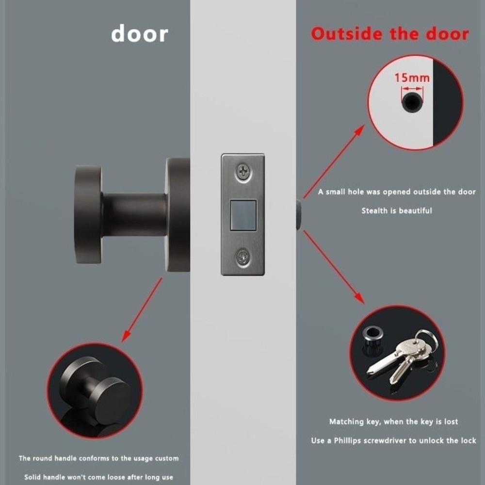 Modern Design Single Side Lock with Key Latch Lock Useful Hidden Door Lock  Office Bedroom Door