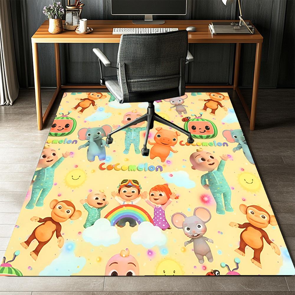 Cocomelon Printed Carpet Rug for Office Chair Living Room Bedroom Kitchen Room Decor Gifts
