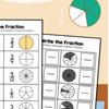 Children Math Fraction Practice Book Worksheets Educational Aids with 24 Exercises 28x20.5cm for