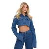 I Saw It First Womens/Ladies Cropped Boxy Denim Jacket