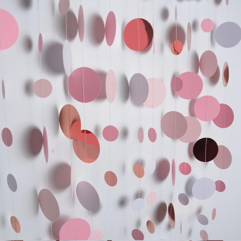 New Paper Circle Garland Banner Round Dots Colorful Colorful Dot Garland Hanging Party Garland Wedding Decorations