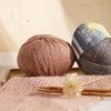 Yak Down 3-Strand Wool Yarn for Hand-Knitted Medium-Thick Sweaters, Cardigans, Scarves, and Hats