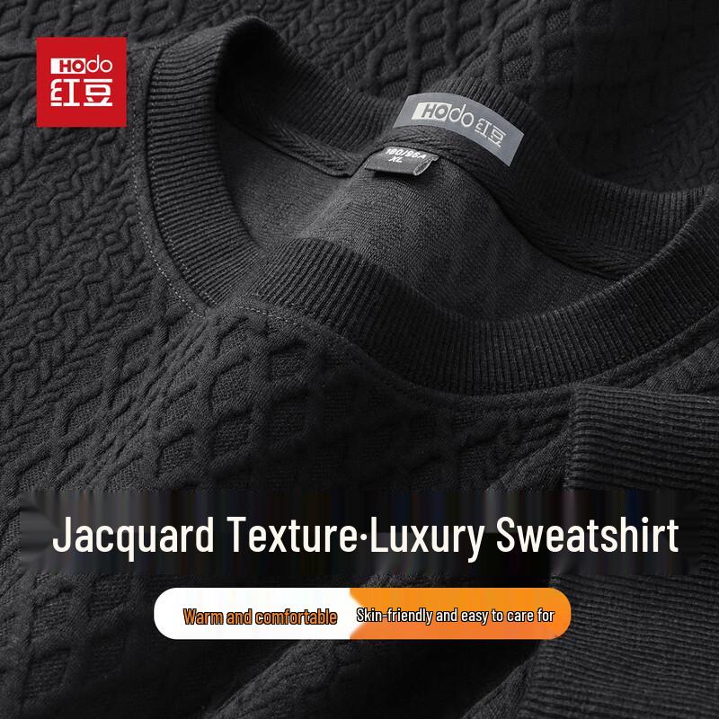 Hodo Herren Jacquard Langarm Rundhals Oberteil