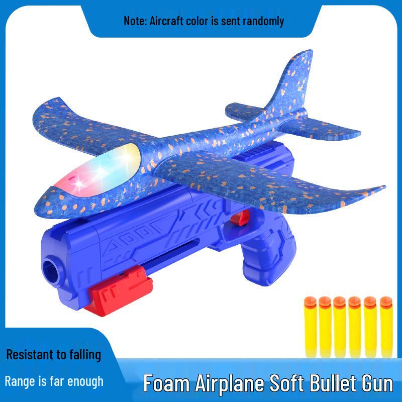 Handheld Light-up Foam Airplane Catapult Toy for Kids & Parents