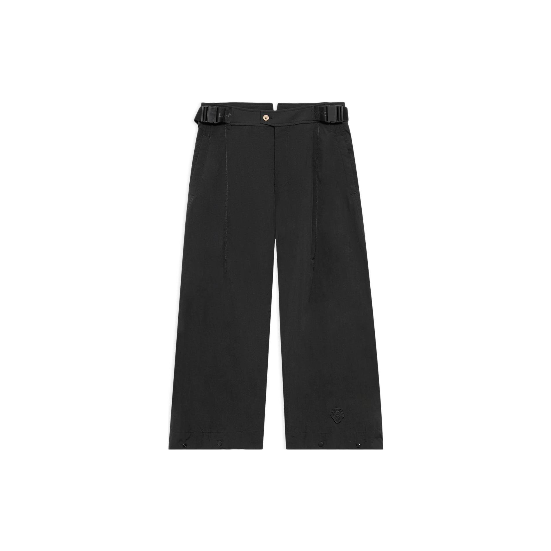 Li Ning Casual Pants Unisex Black Moderate Straight Fit Pants AKQS003-4 M