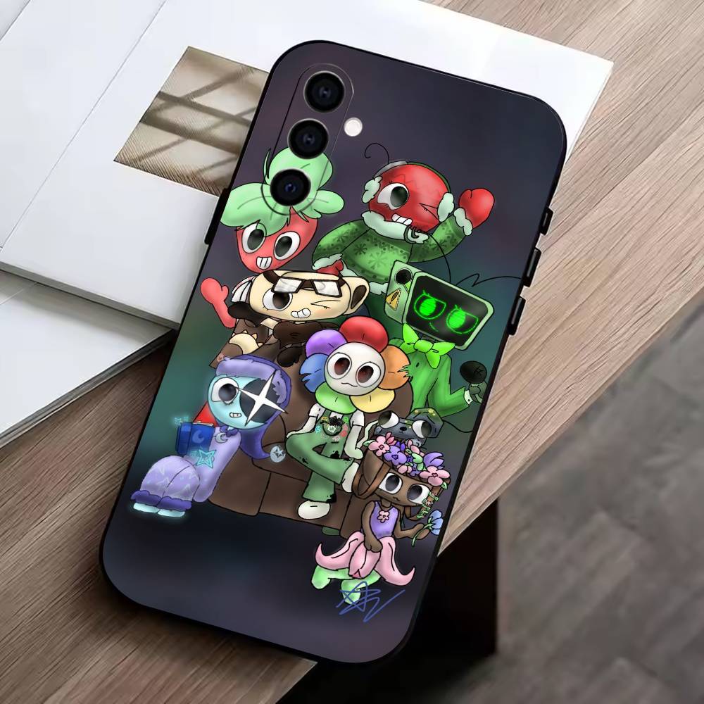 Cute Sprunki Phone Case Black Silicone Soft For Samsung Galaxy A73,A72,A71,A70,A53,A52,A51