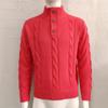 2025 Autumn/Winter New Arrival Men's Solid Color High Neck Long Sleeve Knitted Sweater