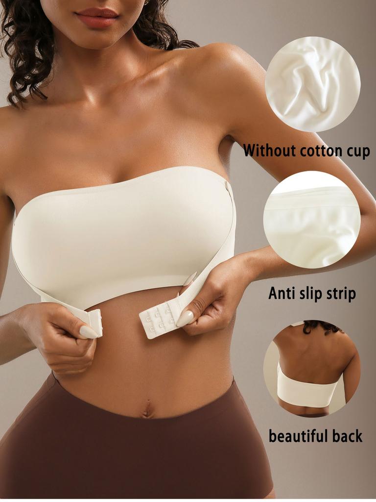Seamless Strapless Bra Push-Up Bra Women's Invisible Wire-Free Underwear