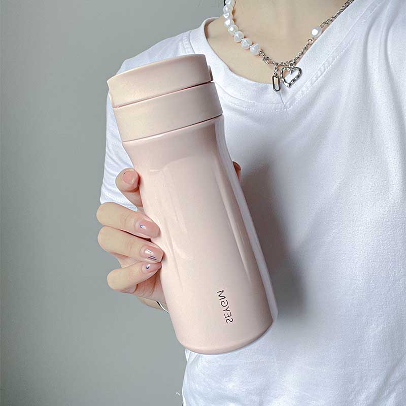 

500 мл модная кофейная кружка двойная из нержавеющей стали термос кружка герметичная термос термос бутылка для воды стакан 500ml розовый