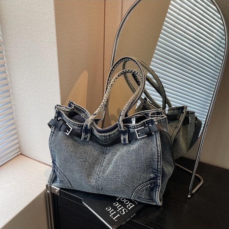 Denim Premium-Gefühl Achselhöhle große Tasche Retro-Textur Einfaches Pendler-Umhängetaschen-Designgefühl Damen-Tasche