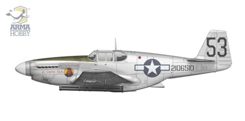Arma Hobby 1/72 Scale P-51B Mustang China-Burma-India Front Plastic Model Kit ADL70075 (Airplane)
