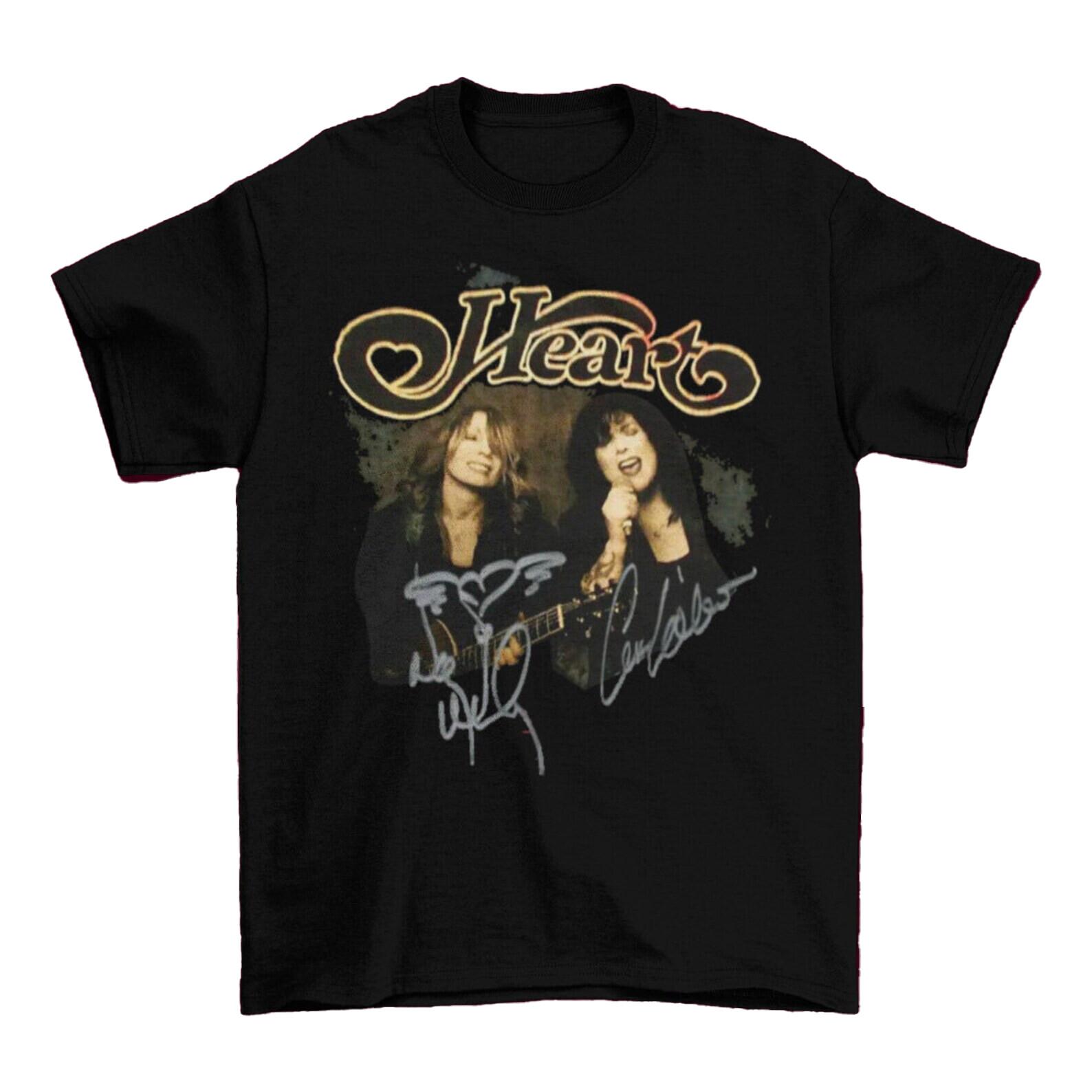 Heart Band Graphic Signature T-Shirt, Heart Band Rock Music Tee All Size S-5XL Unisex T-Shirt XXL