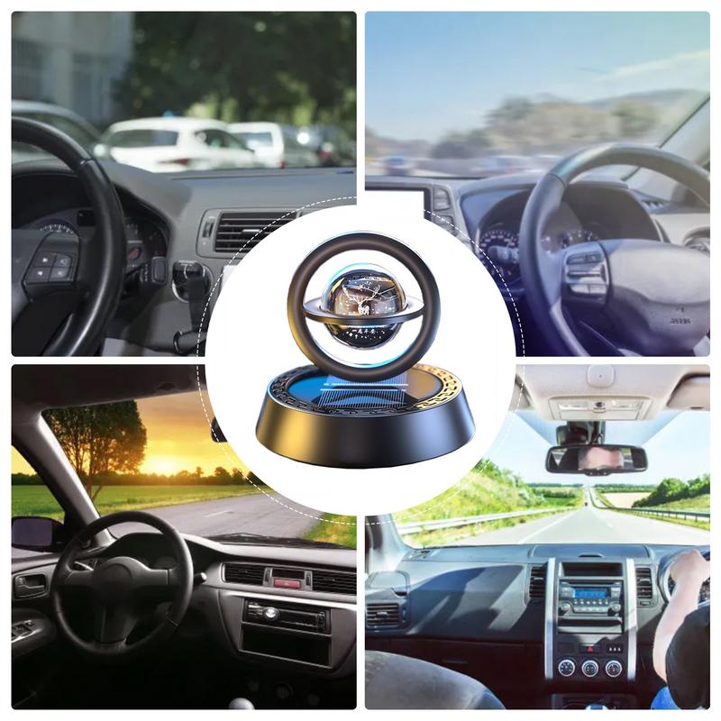 Solar Rotating Car Air Freshener Car Perfume Aromatherapy Diffuser With Aromatherapy Tablet Car Air Purifier Odor Eliminator Car