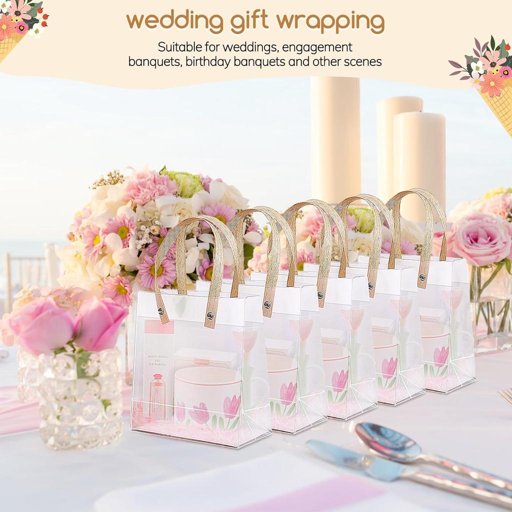 2pcs Holiday Gift Bags, Eco-Friendly Companion Candy Birthday Gift Bags, Anniversary Commemorative Bags, Frosted Tote Bags