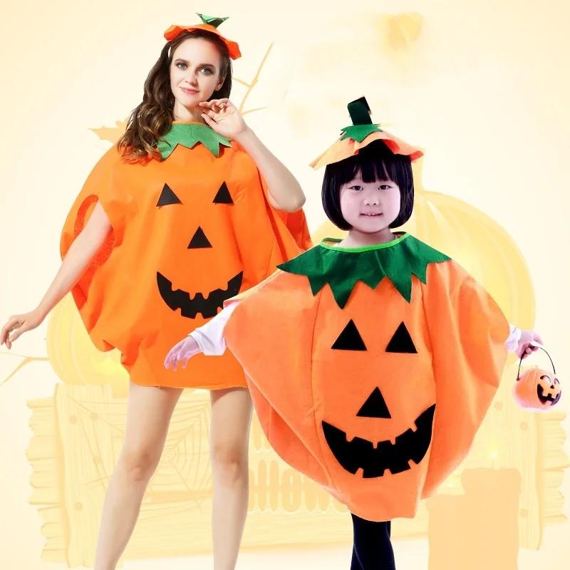 Halloween Costumes Gift For Adult And Kid Pumpkin Grament Costume Clothing Bag With Hat Set Hallowmas Party Supply Christmas