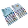 Flower Motif Handkerchief Set, 18Pcs Soft Cotton Cloths with Scalloped Trim for Personal Wiping, Table Settings, and Small-Item Wrapping