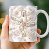 3D Inflated Effect Printed Mug 11/15oz Ceramic Coffee Cup Customized Mother And Child Mug Personalized Names Tea Cup Unique Gift for Mom & Grandm