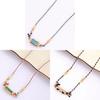 Vintage Graffiti Alphabet Necklace For Women With Copper Geometric Pendant And Colorful Cord
