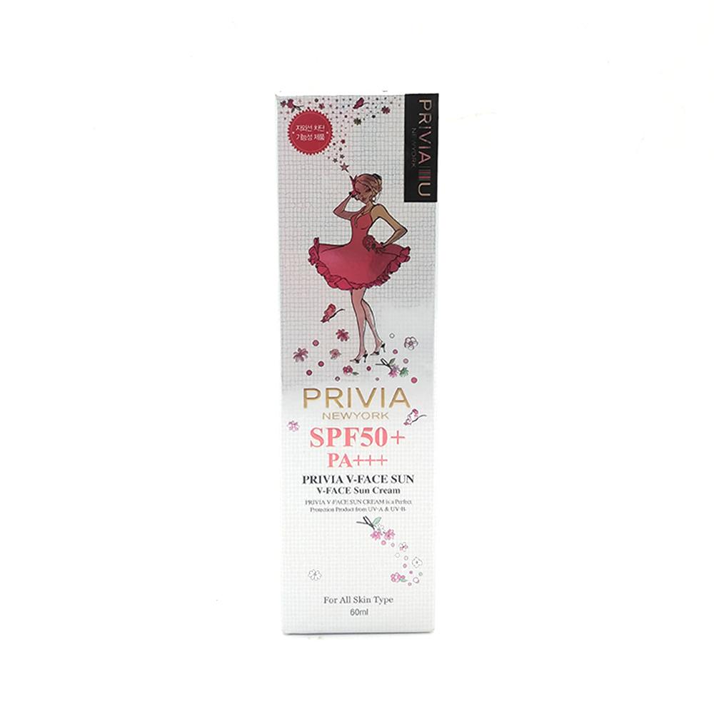 

PRIVIA V-Face Sun Cream SPF50+ PA+++ 60ml / Nourishing, Moisturizing, Korean Cosmetics, Kbeauty