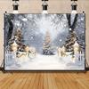 1Pcs Winter Snow Forest Pine Trees Decoration Background Winter Backdrop Decorations For Photo Studio Photo Booth Christmas Party