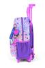 Minik Yuva Trolley-Rucksack Rosa Lila mit Fashion Girl-Muster Zweifach 24055