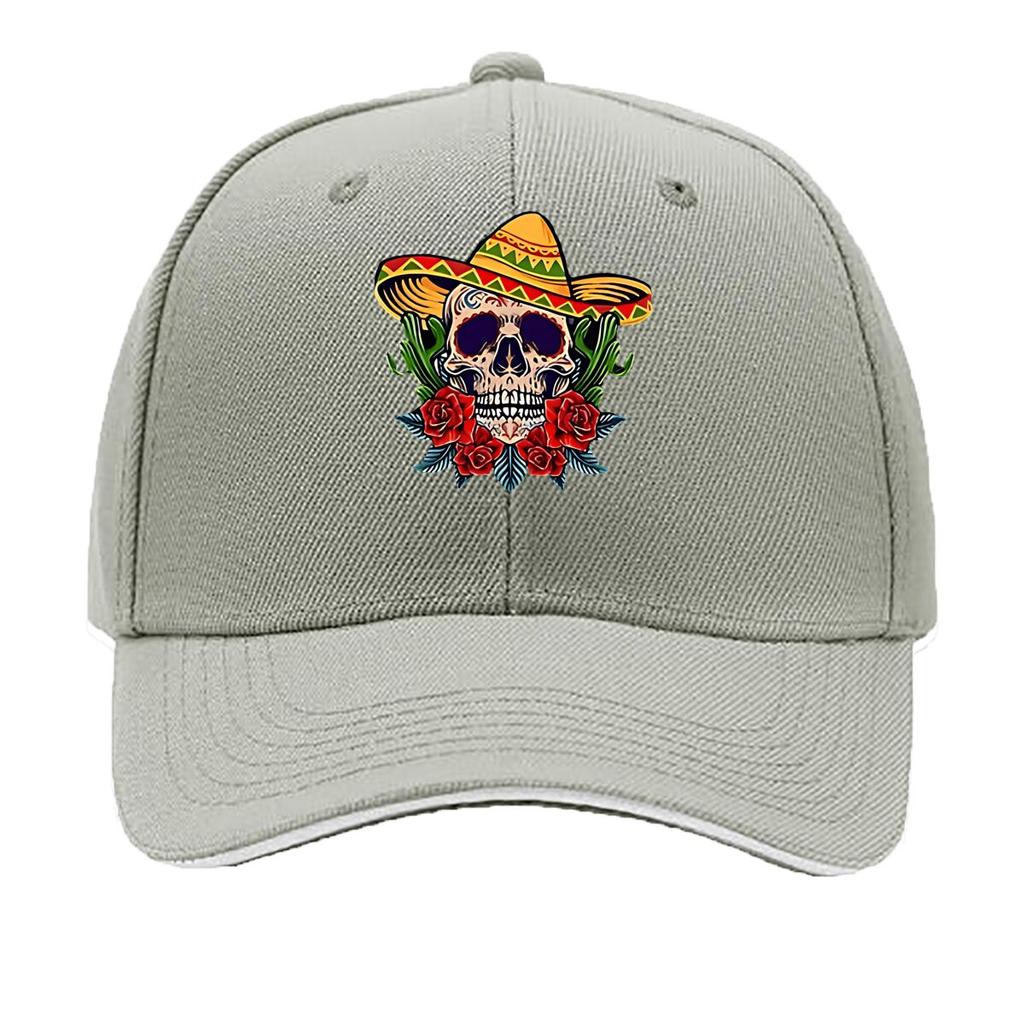 Mexican Sugar Skull Wall Art With Roses Cactus Sombrero Hip Hop hat Fashion Outdoor Sports Sandwich Baseball Cap