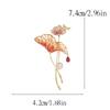 Copper Base Brooch Blank Enamel Plated Brooch Setting Oriental Style Flower Brooch  Women