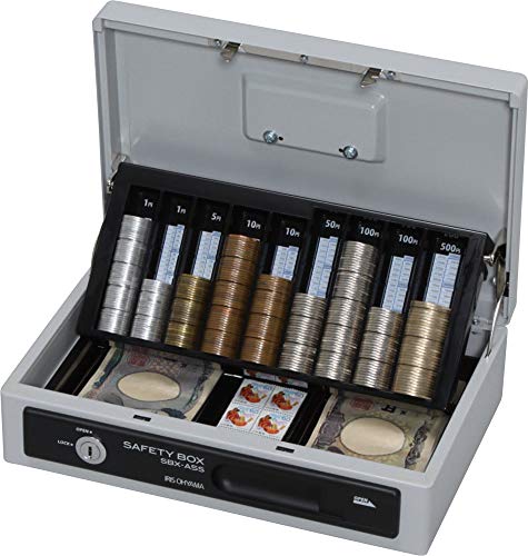 Iris Ohyama Portable Safe, A5 Slim, Double Tray, SBX-A5S, Gray