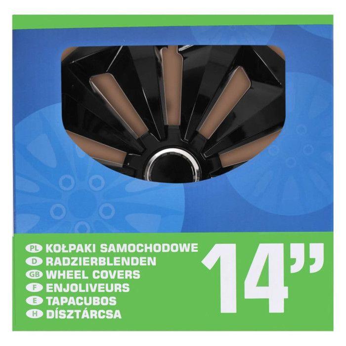 Enjoliveurs - ProPlus - Fox - 14 pouces - Noir - 4 pièces - ABS