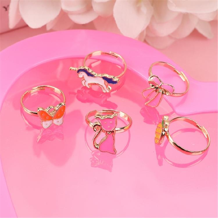 36 Pieces Kids Adjustable Rings Set Comfortable and Safe Finger Jewelry for Dress Up Imagination Boosting Accessories