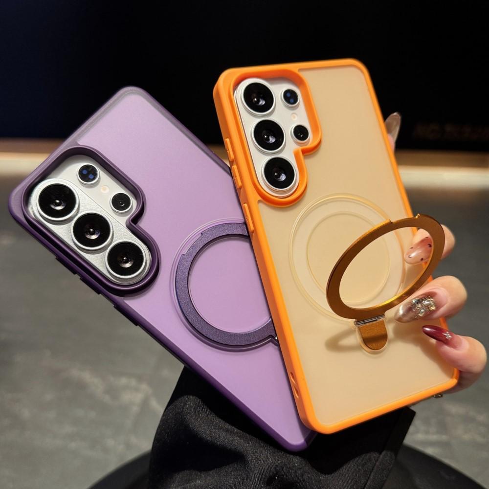 Matte Translucent For Magsafe Kickstand Ring Holder Case For Samsung Galaxy S26 S25 Edge S24 S23 FE Ultra Plus Magnetic Cover