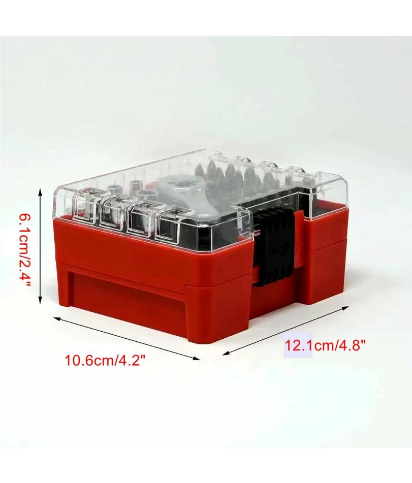 102 Pieces Multifunctional CR-V Drive S2 Steel Bits Socket Set - Precision Screwdriver Kit with Ratchet Wrench W/ Red Case