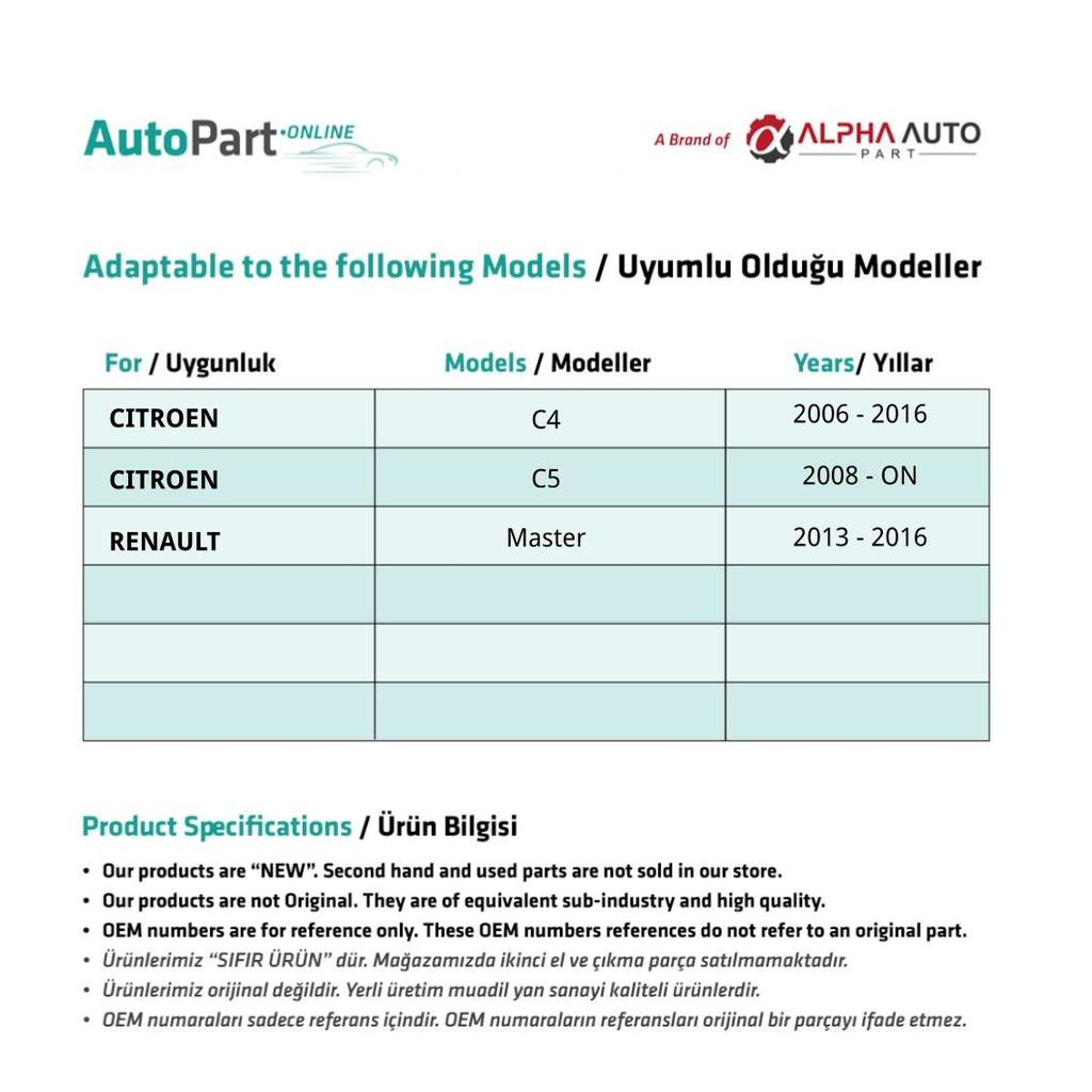 Rear Window Jack Roller for Citroen C4-C5-LEFT