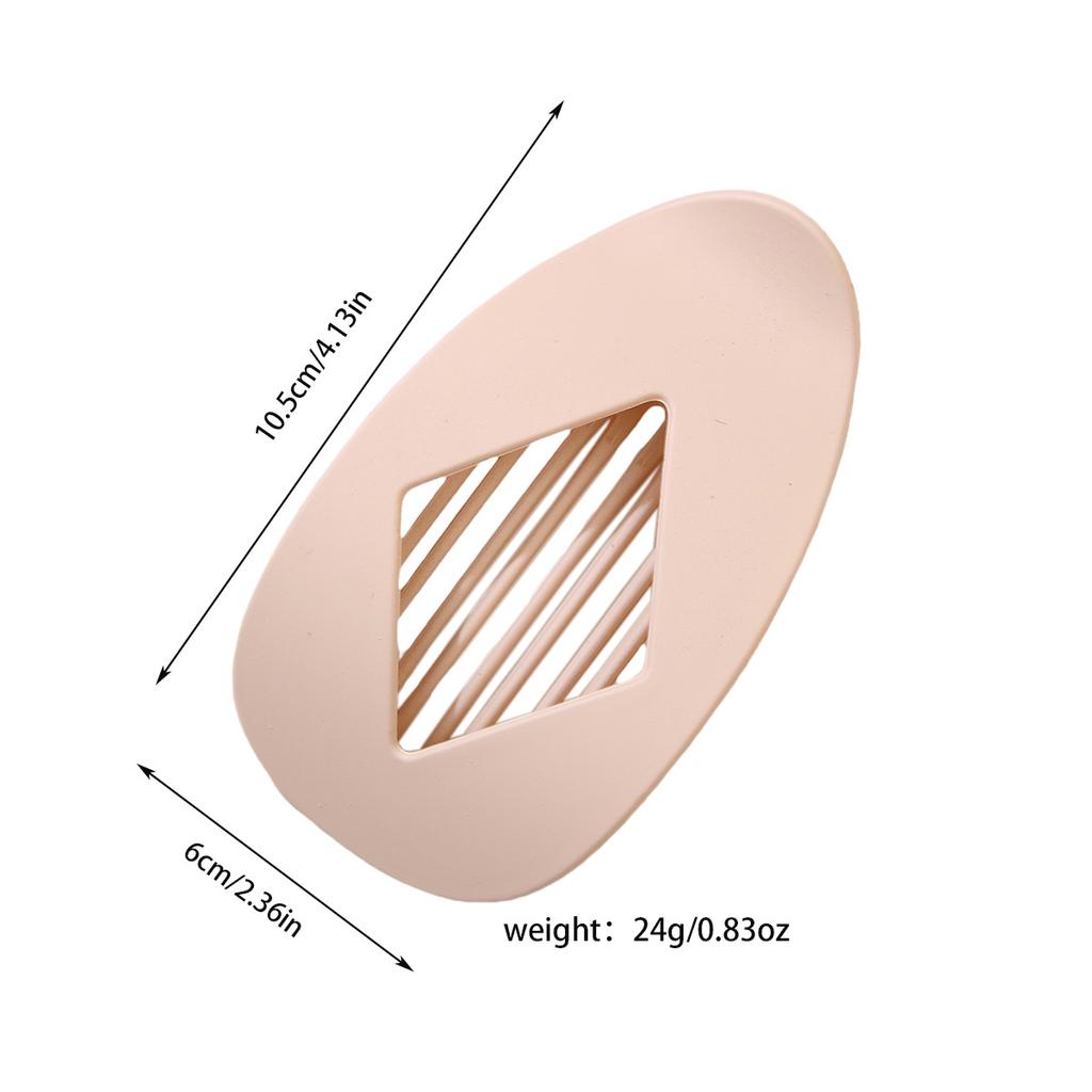Diamond-shaped Flat Oval Hairpin, Duckbill Hairpin for Back of Head Bun, Elegant Shark Hairpin