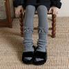 Kawaii High Elastic Kids Leg Warmers Bow Trim Sweet Style Lolita Style Socks Knitted Long Stockings Children Wear