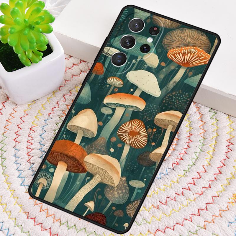 Mushroom Wall Art Silicone Phone Case For Samsung Galaxy Note 10 Pro S26 S25 S24 S23 S22 S21 Plus S25Ultra Capa Cover