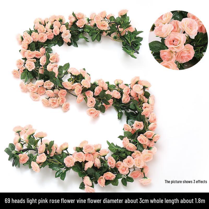 Artificial Rattan Vines for Pipe and Ceiling Decoration - Fake Green Leaves