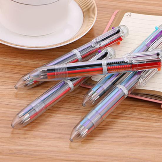 6-Farben Kugelschreiber Gelstift Schreibmarker Büro Schule Schreibwaren Schüler Geschenk