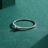 Modian Minimalist Real 925 Silver Cute Heart Trendy Finger Ring For Women Romantic Love Stackable Statement Jewelry