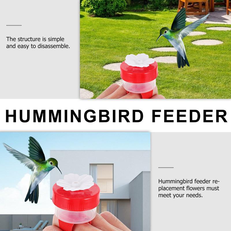 1Pcs Hummingbird Feeder Plastic Flower Shape Handheld Creative Feeding Tool Replacement Feeding Outlet Bird Feeder Accessories