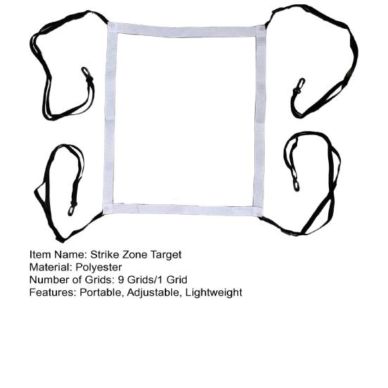 Baseball Net Strike Zone Target Adjustable Simple Installation Softball Baseball Pitching Target Training Aid