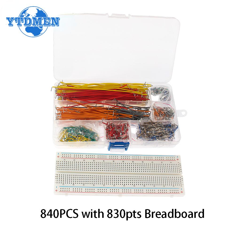 Breadboard Jumper Cable Wire Kit MB102 400 830 Tie Breadboard 14 Different Lengths Jumper Solderless PCB Bread Board DIY Kits
