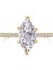 925 Silver Simple Classic 1-3Carat Horse Eye Zircon Ring For Women Engagement Wedding Luxury High Quality Fine Jewelry