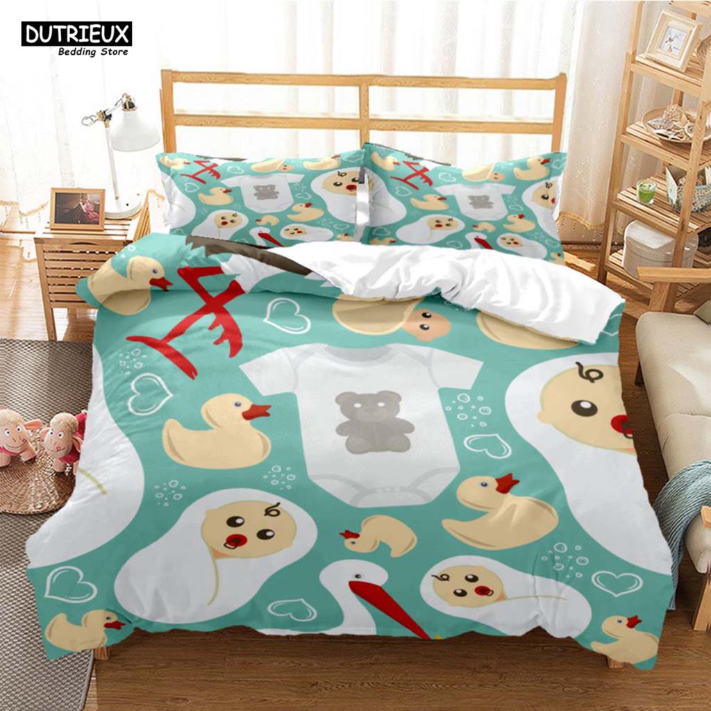 

Мультяшный Милый Принт Цифровая Печать Полиэстер Комплекты Постельного Белья Чехлы Комплект Постельного Белья для Подростков для Мальчиков EU single(135x200cm)