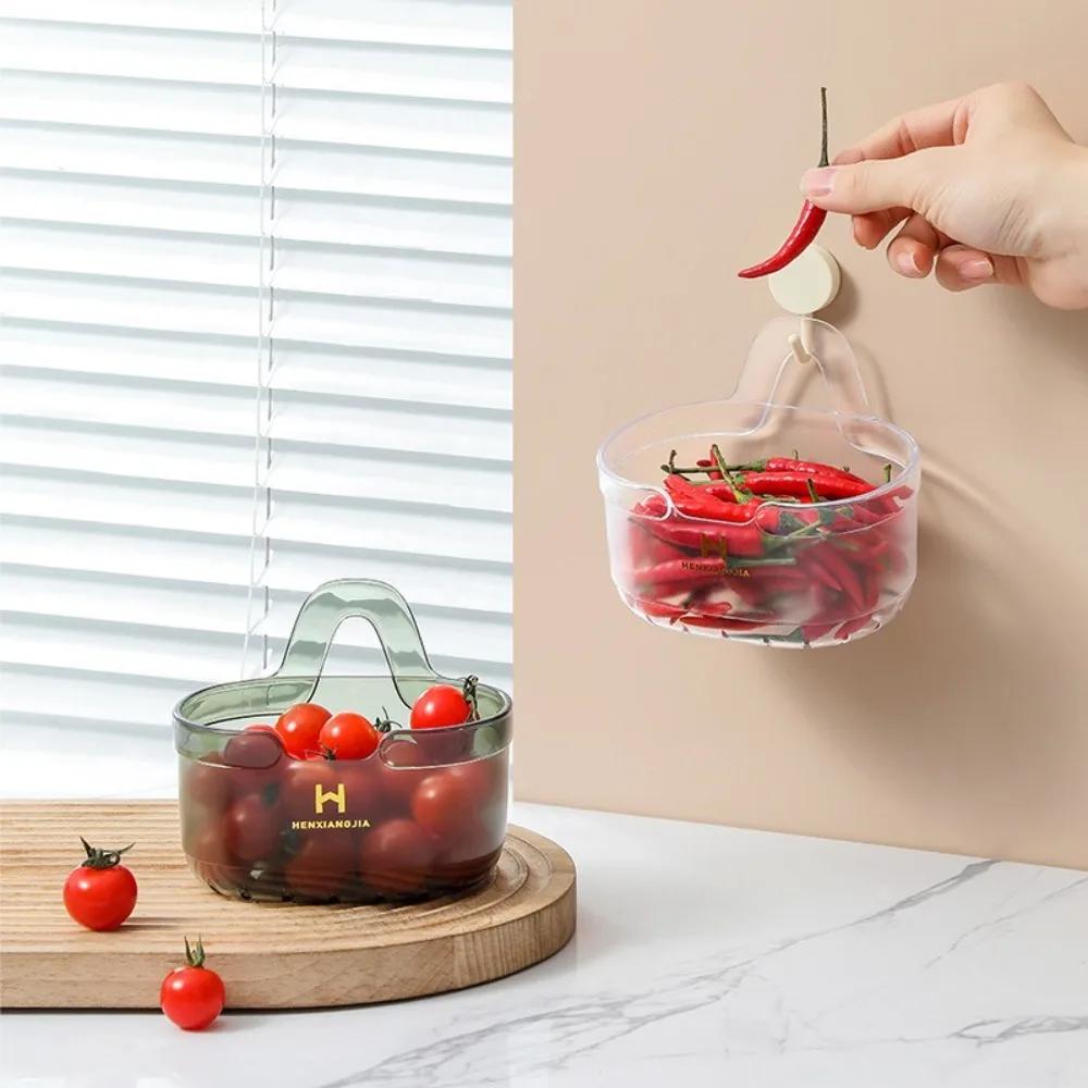 New Storage Basket for Kitchen Onions and Garlic, Wall Mounted Storage Basket for Ginger, Large Storage Box