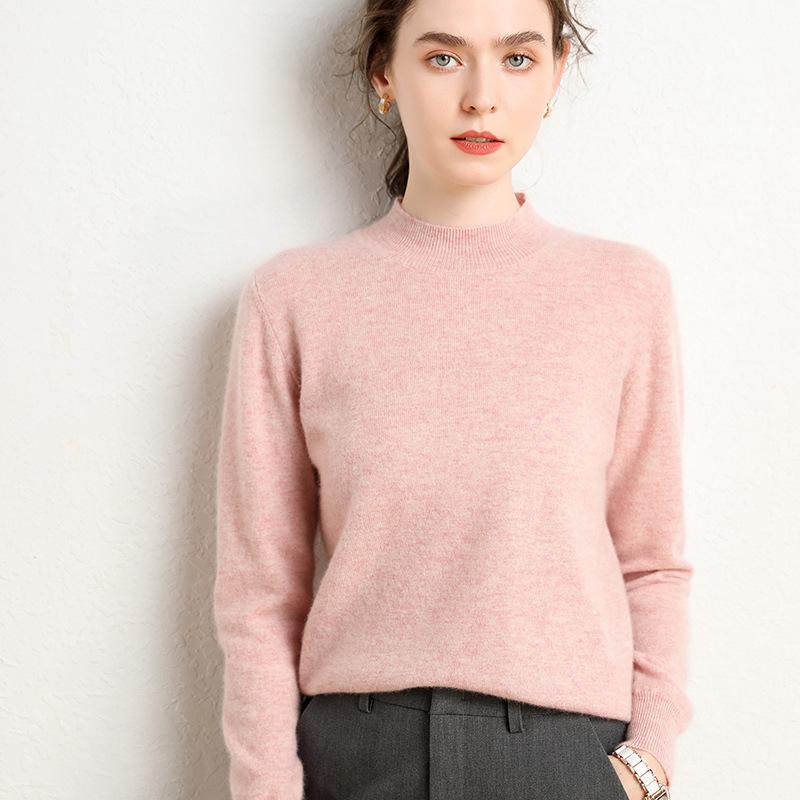 

Женский классический кашемировый пуловер с полувысоким воротом: Свободное, Теплое Осенне-Зимнее Нижнее Белье XXL